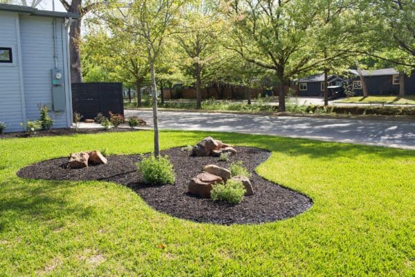 Engineered retaining walls creating usable space on Glendale hillside property
